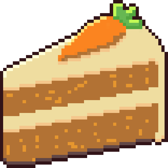 A slice of carrot cake topped with a tiny marzipan carrot